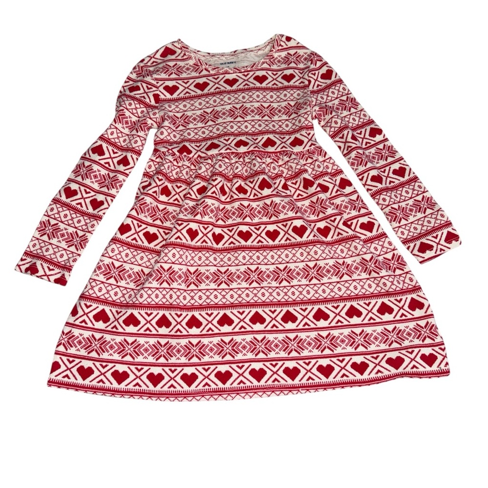 5T Old Navy Floral and Geometric Patterned Girls Dresses - Picture 3 of 4